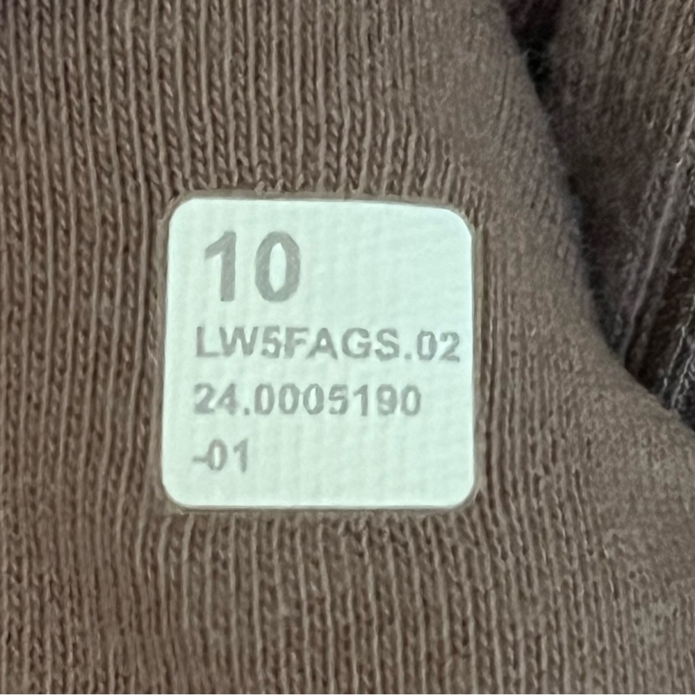 Wide Leg Ribbed Drawstring Pants in Taupe Inseam 34 - Picture 14 of 15